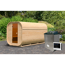 Fasssauna 'Sisco 3' naturbelassen 9 kW Ofen externe Steuerung 199 x 355 x 205 cm