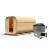 Außen-Sauna aus Holz mit Saunaofen