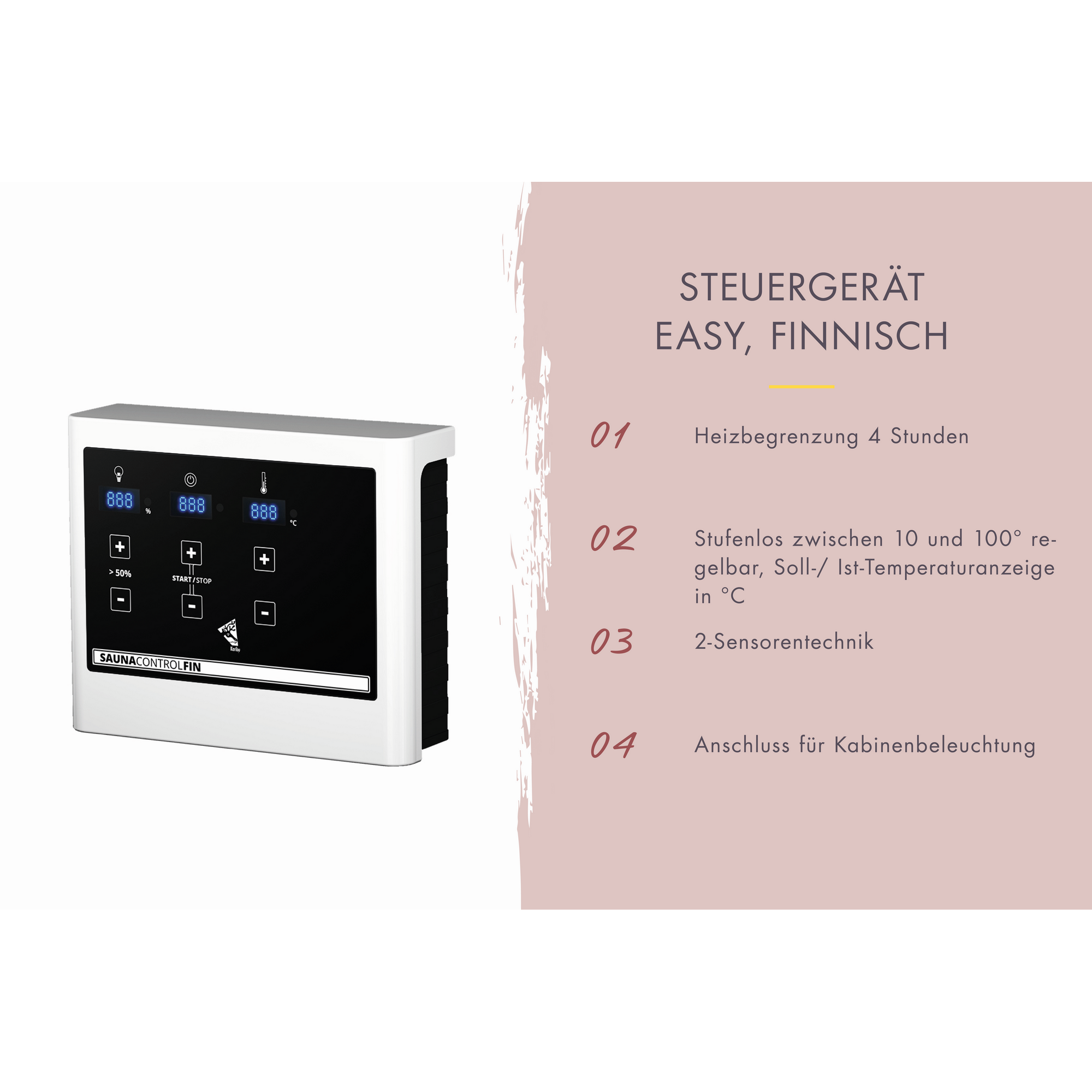 Fasssauna 'Sisco 3' naturbelassen 9 kW Ofen externe Steuerung 199 x 355 x 205 cm + product picture