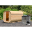 Fasssauna 'Sisco 3' naturbelassen 9 kW Bio-Ofen externe Steuerung 199 x 355 x 205 cm