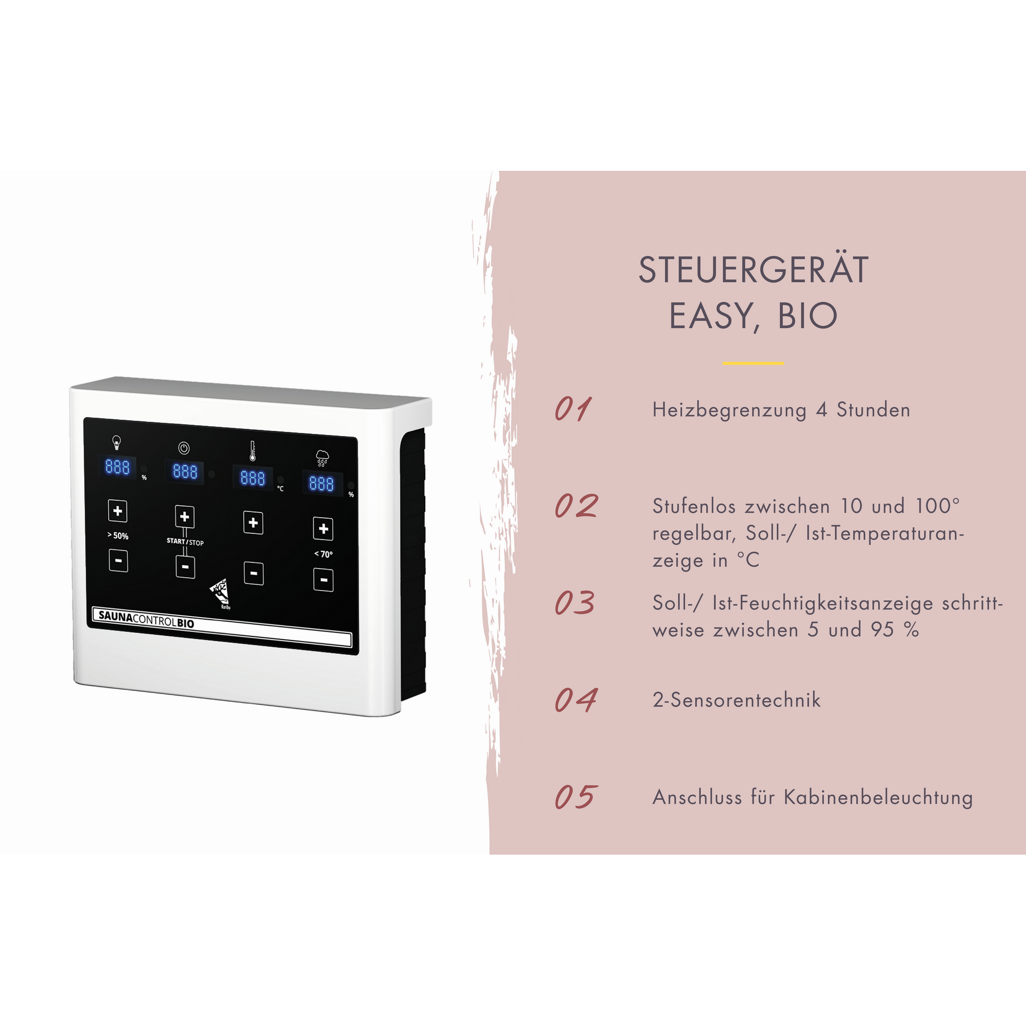 Fasssauna 'Sisco 3' naturbelassen 9 kW Bio-Ofen externe Steuerung 199 x 355 x 205 cm + product picture