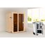 Sauna 'Paco 1' naturbelassen 3,6 kW Bio-Ofen externe Steuerung 155 x 122 x 198 cm