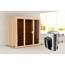 Sauna 'Paco 2' naturbelassen 3,6 kW Ofen integrierte Steuerung 216 x 122 x 198 cm
