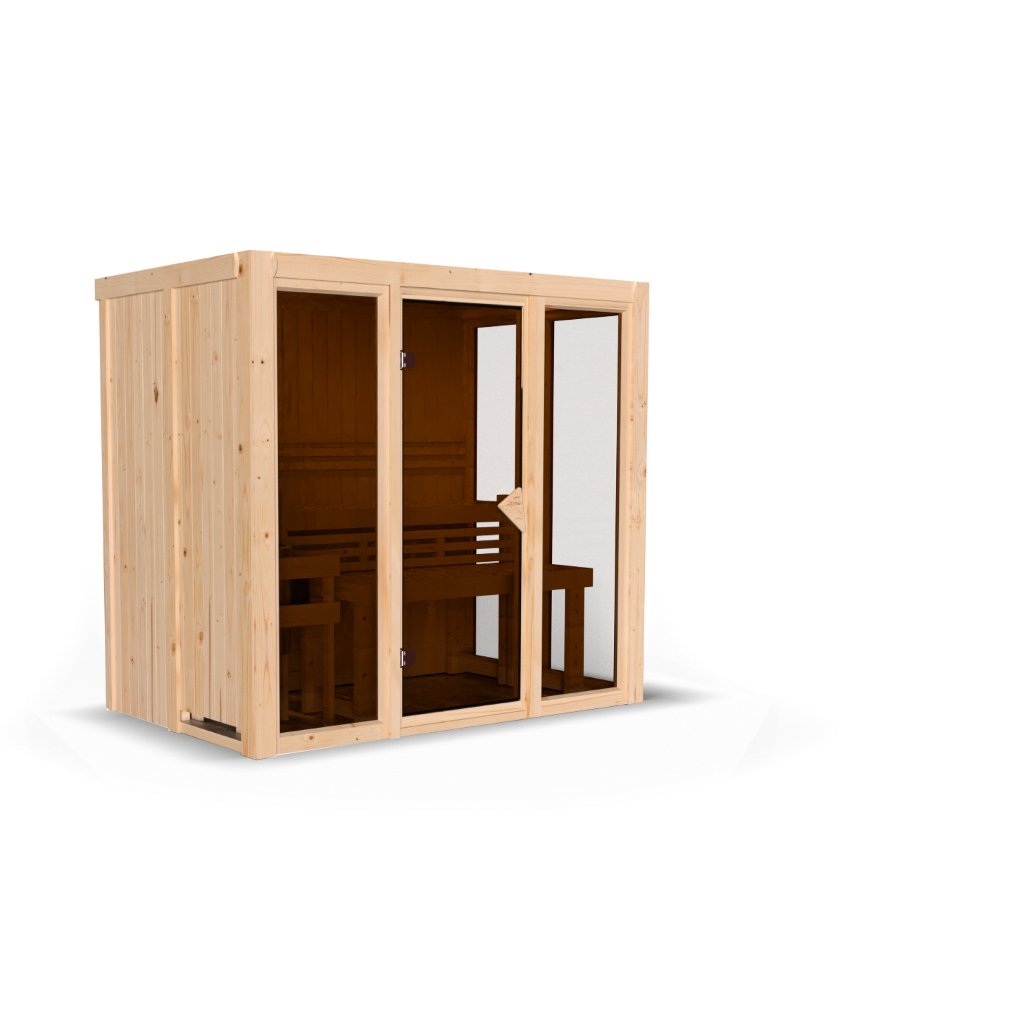 Sauna 'Paco 3' naturbelassen 216 x 138 x 198 cm + product picture