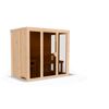 Holzsauna mit Glastür
