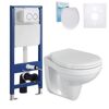 Wand-WC 'Basic' Tiefspüler weiß spülrandlos mit WC-Sitz