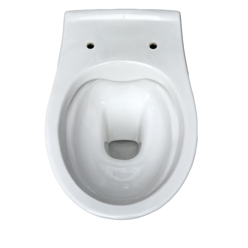 Wand-WC 'Basic' Tiefspüler weiß spülrandlos mit WC-Sitz