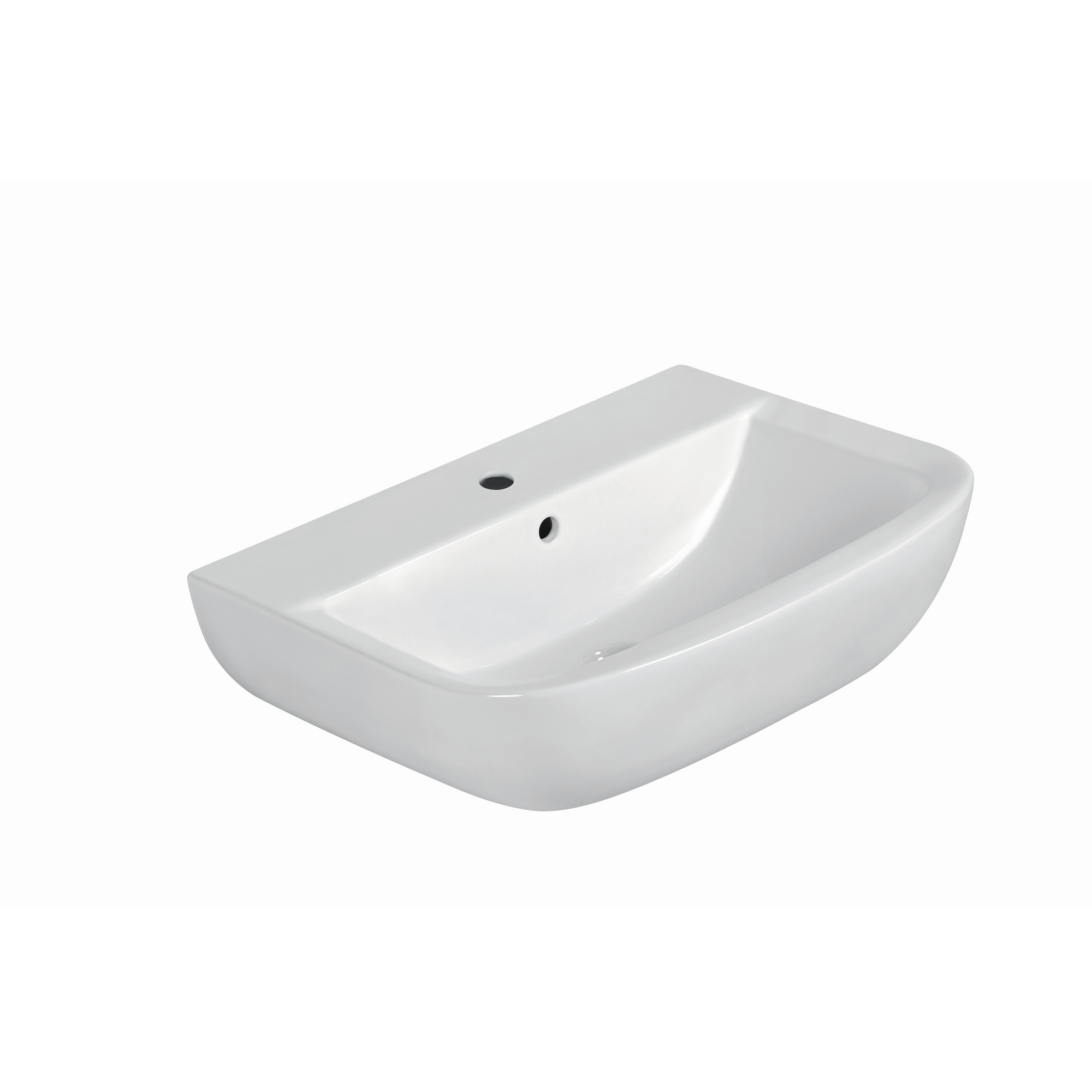 Waschtisch 'Rekia' rechteckig weiß 45,3 x 34,5 x 15,1 cm
