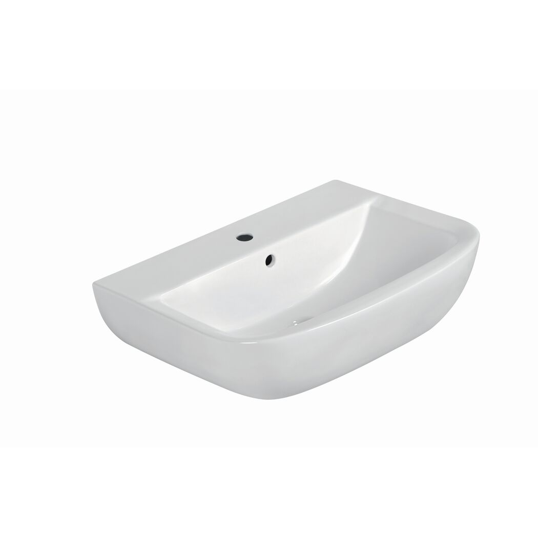 Waschtisch 'Rekia' rechteckig weiß 45,3 x 34,5 x 15,1 cm