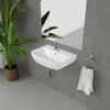 Waschbecken halbrund 'Rekia' weiß 55 x 15,1 x 38,6 cm
