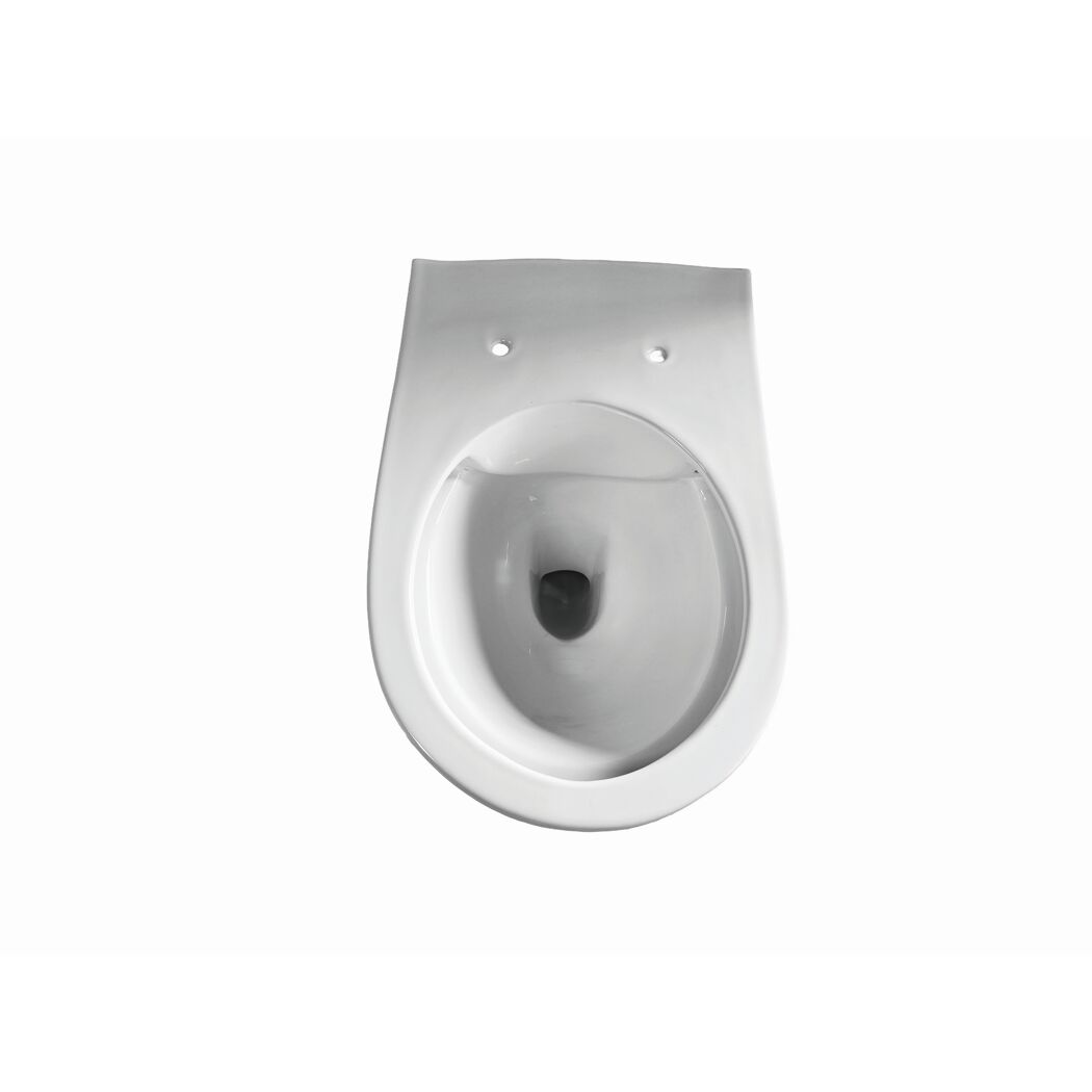Wand-WC 'Rekia' weiß, spülrandlos von oben.