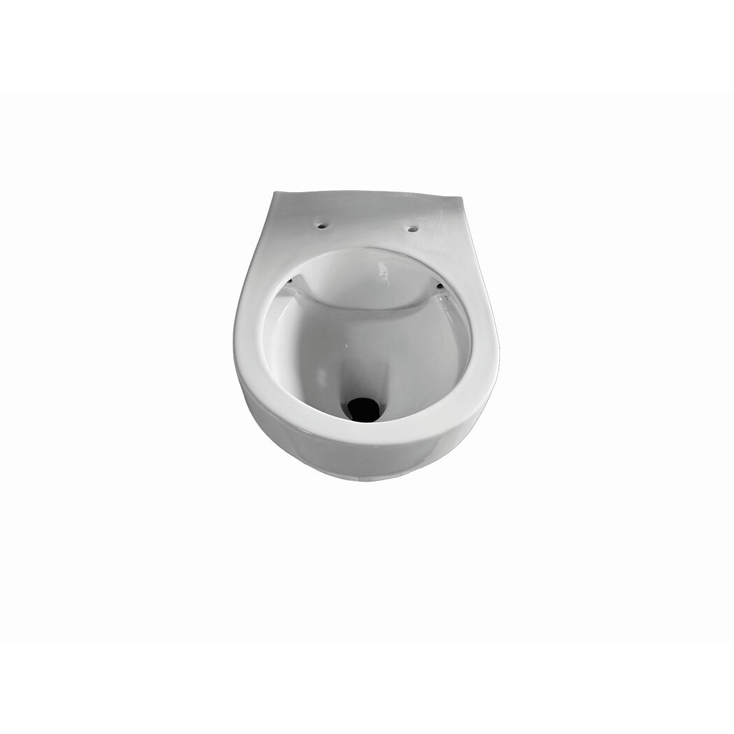 Weißes erhöhtes spülrandloses Wand-WC Rekia.