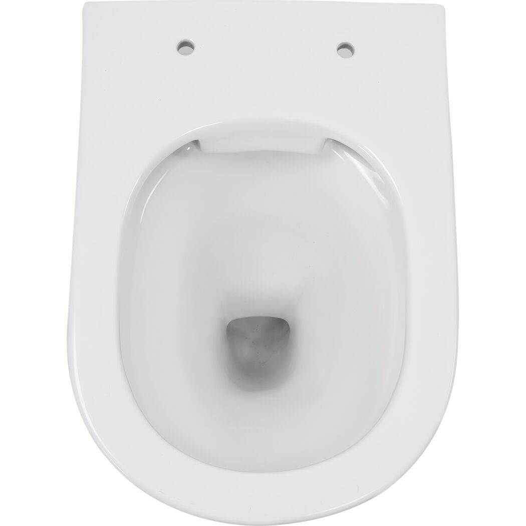 Stand-WC erhöht spülrandlos 'Rekia' weiß