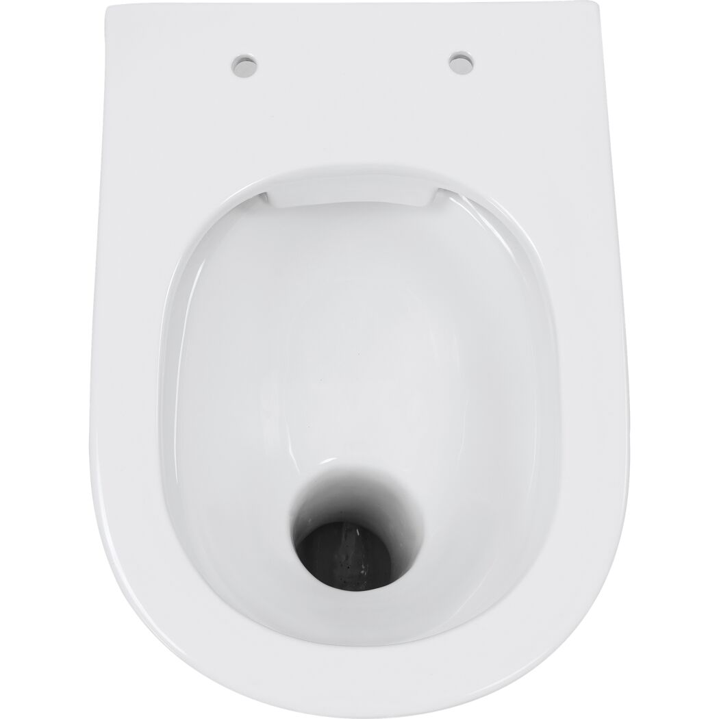 Stand-WC erhöht spülrandlos 'Rekia' weiß