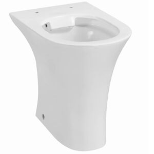 Stand-WC 'Rekia' Flachspüler spülrandlos weiß erhöht, kurz