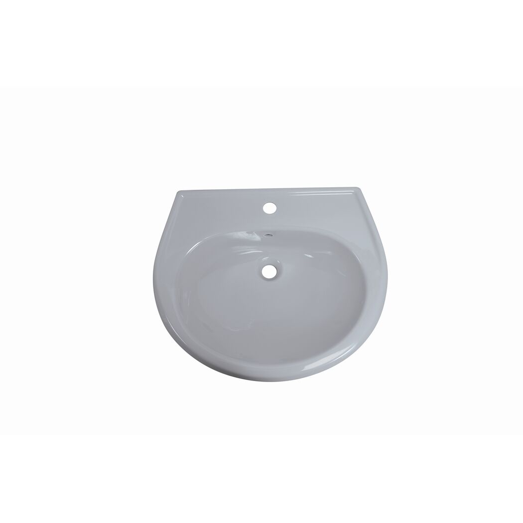 Waschbecken halbrund grau 60 x 51,5 cm