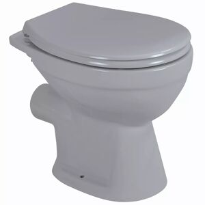 Stand-WC Tiefspüler spülrandlos grau