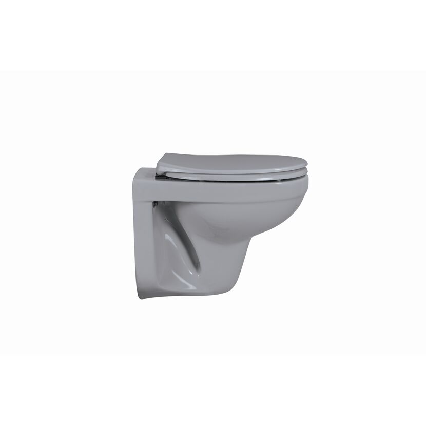 Wand-WC spülrandlos 'Manhattan' grau, ohne WC-Sitz