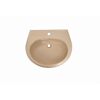 Waschbecken oval beige 60 x 21 x 51,5 cm