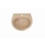 Waschbecken oval beige 60 x 21 x 51,5 cm