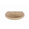 Waschbecken oval beige 60 x 21 x 51,5 cm