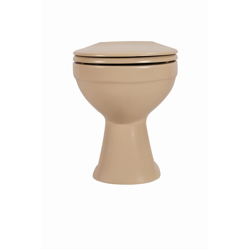 Stand-WC spülrandlos beige, ohne WC-Sitz