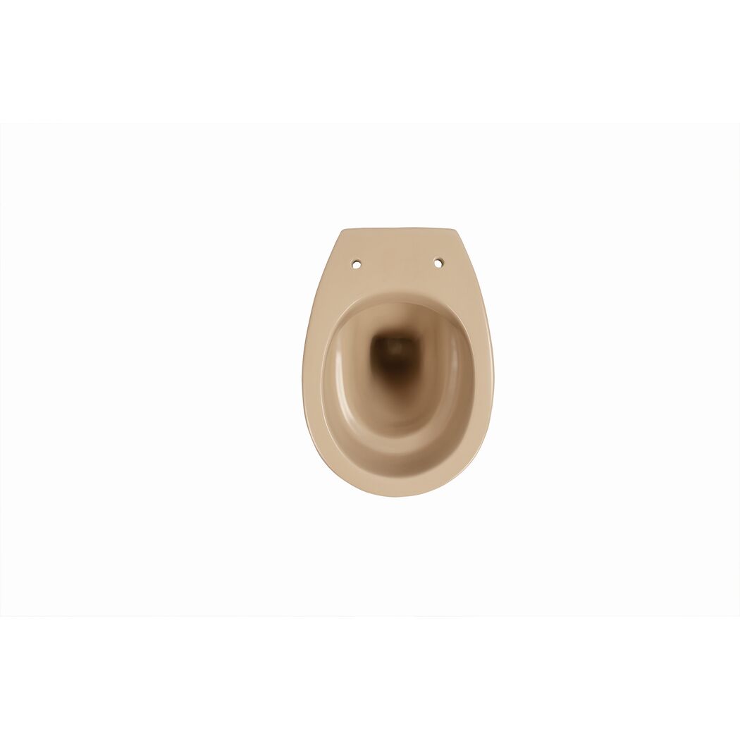 Stand-WC spülrandlos beige
