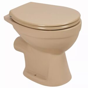 Stand-WC Tiefspüler spülrandlos beige