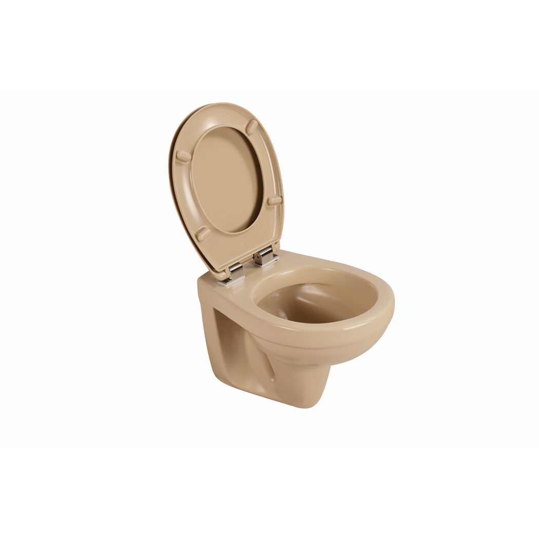Wand-WC spülrandlos beige