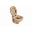 Wand-WC spülrandlos beige, ohne WC-Sitz