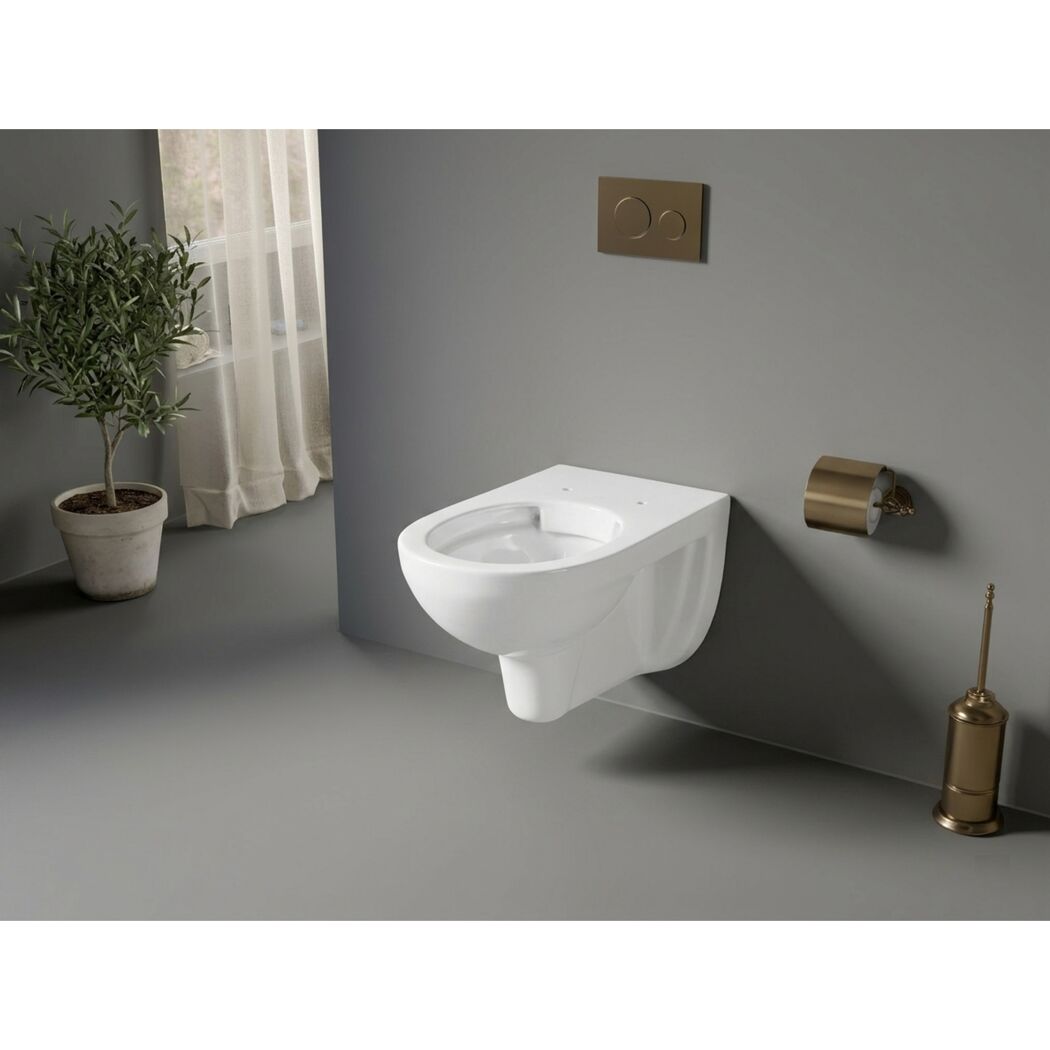 Wand-WC erhöht spülrandlos 'Rekia' weiß