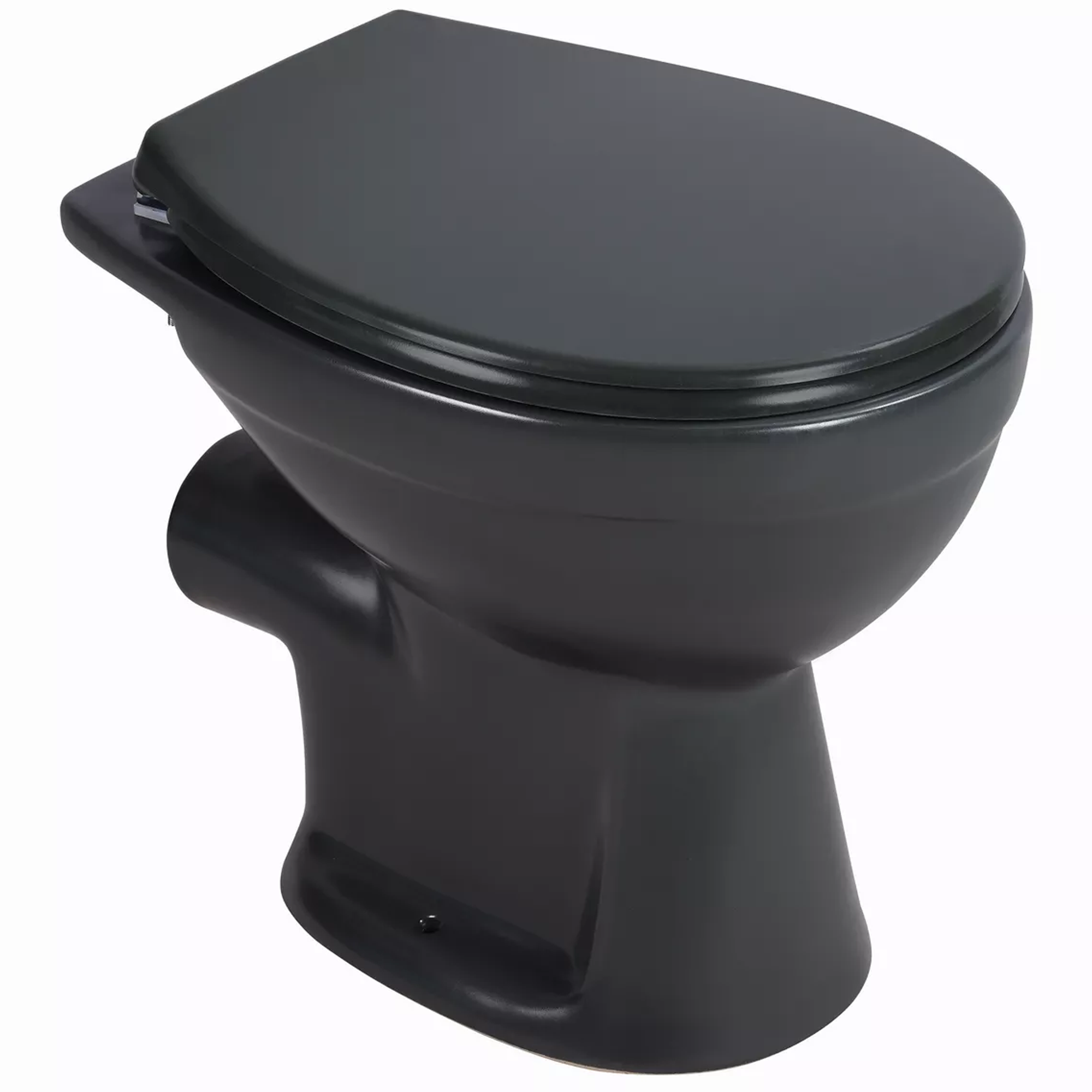 Stand-WC spülrandlos anthrazit matt, kurz