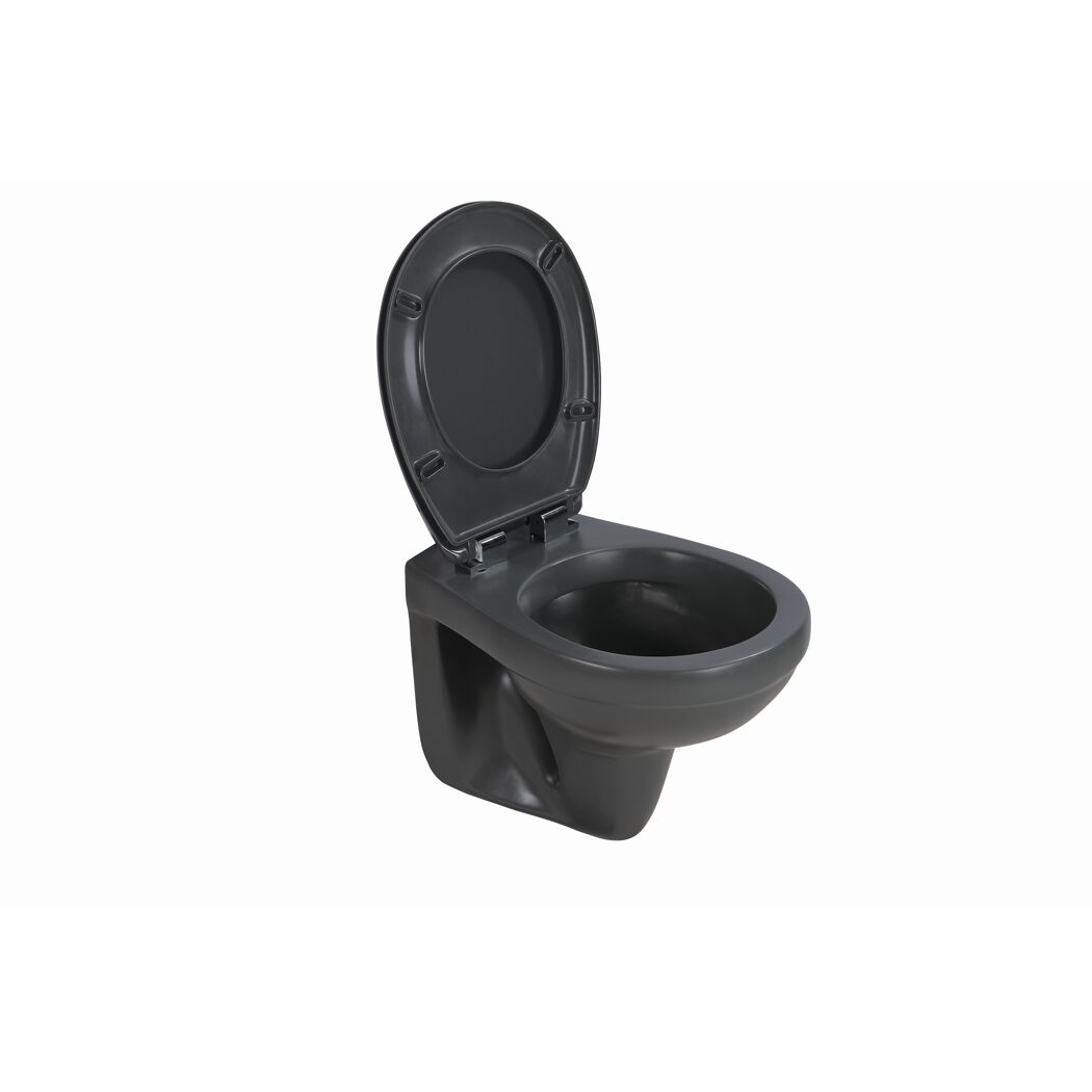Wand-WC spülrandlos anthrazit