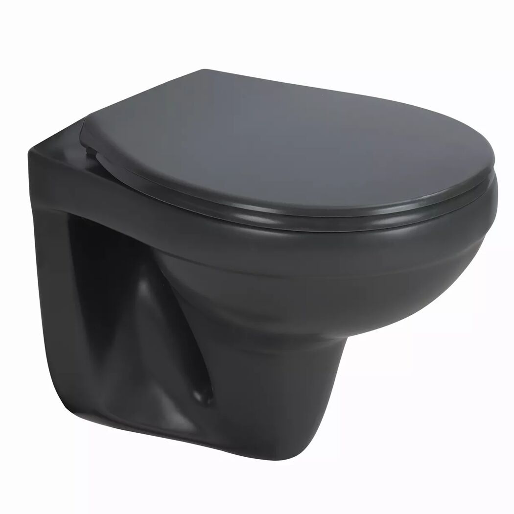 Wand-WC spülrandlos anthrazit