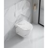 Wand-WC-Set spülrandlos 'Nakia' inklusive WC-Sitz weiß marmoriert