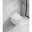 Wand-WC-Set 'Nakia' mit WC-Sitz spülrandlos weiß, schwarz 35 x 36 x 48 cm