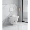 Wand-WC-Set spülrandlos 'Nakia' inklusive WC-Sitz weiß marmoriert