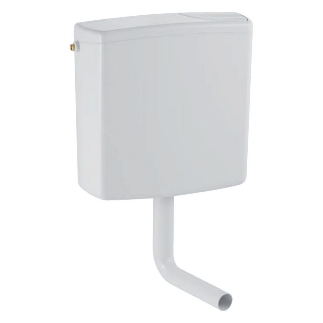 Weißer Toilettenspülkasten
