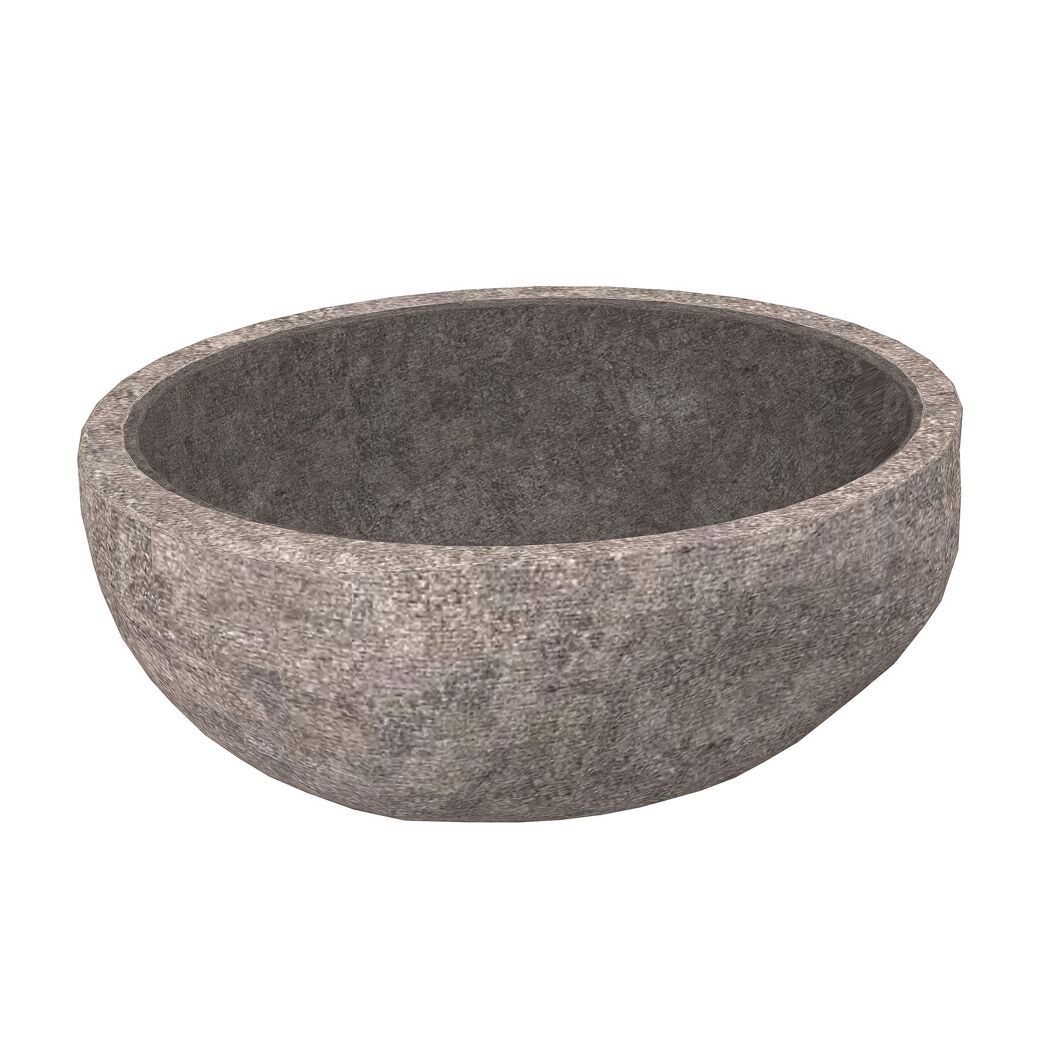 Aufsatzwaschbecken rund 'Stone' grau Ø 46 cm