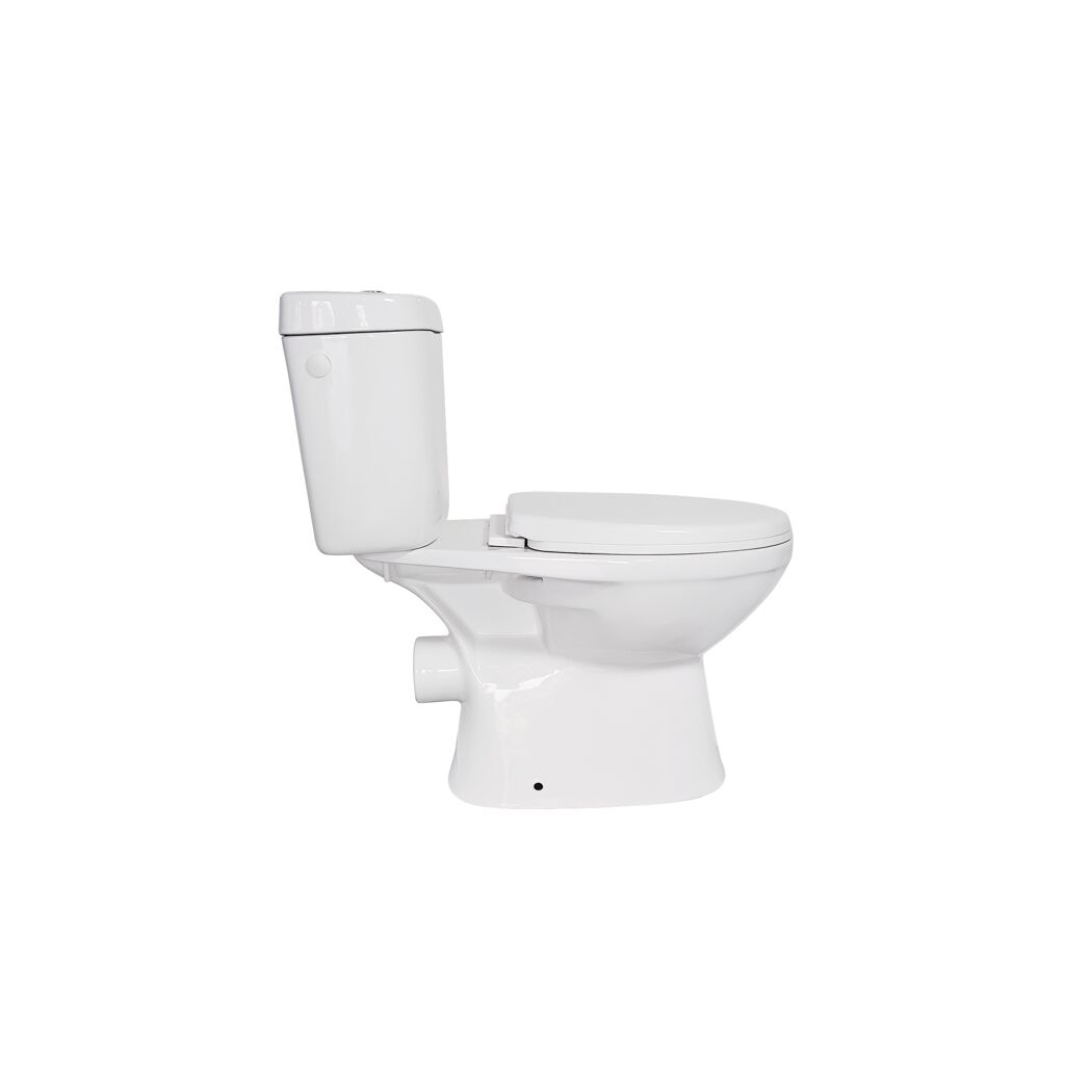 Stand-WC-Set spülrandlos inklusive WC-Sitz weiß