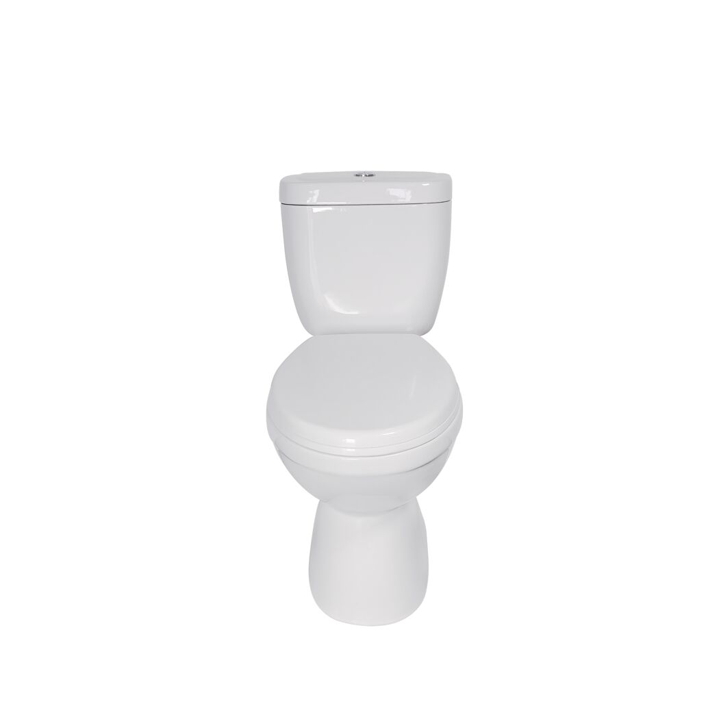 Stand-WC-Set spülrandlos inklusive WC-Sitz weiß