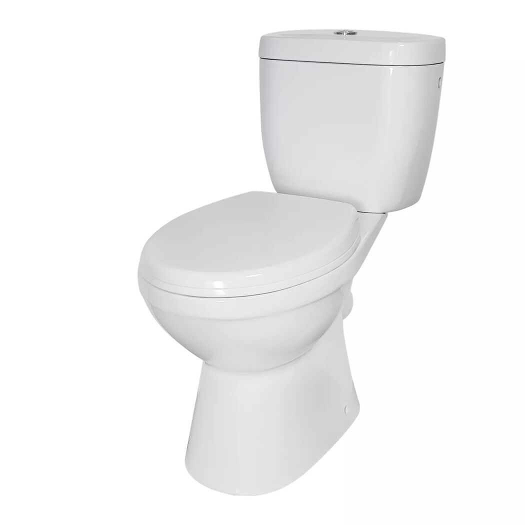 Stand-WC-Set spülrandlos inklusive WC-Sitz weiß