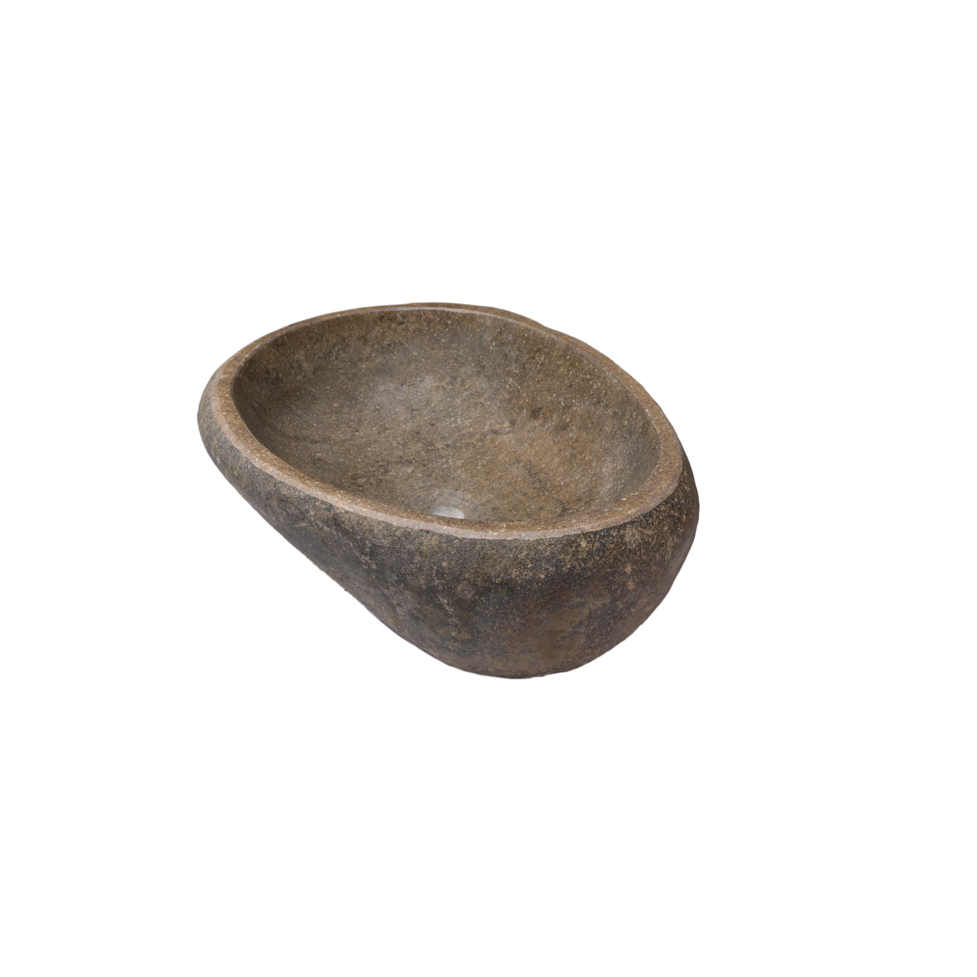 Waschtisch 'Unikat' rund natursteinfarben 45 x 40 x 3,5 cm