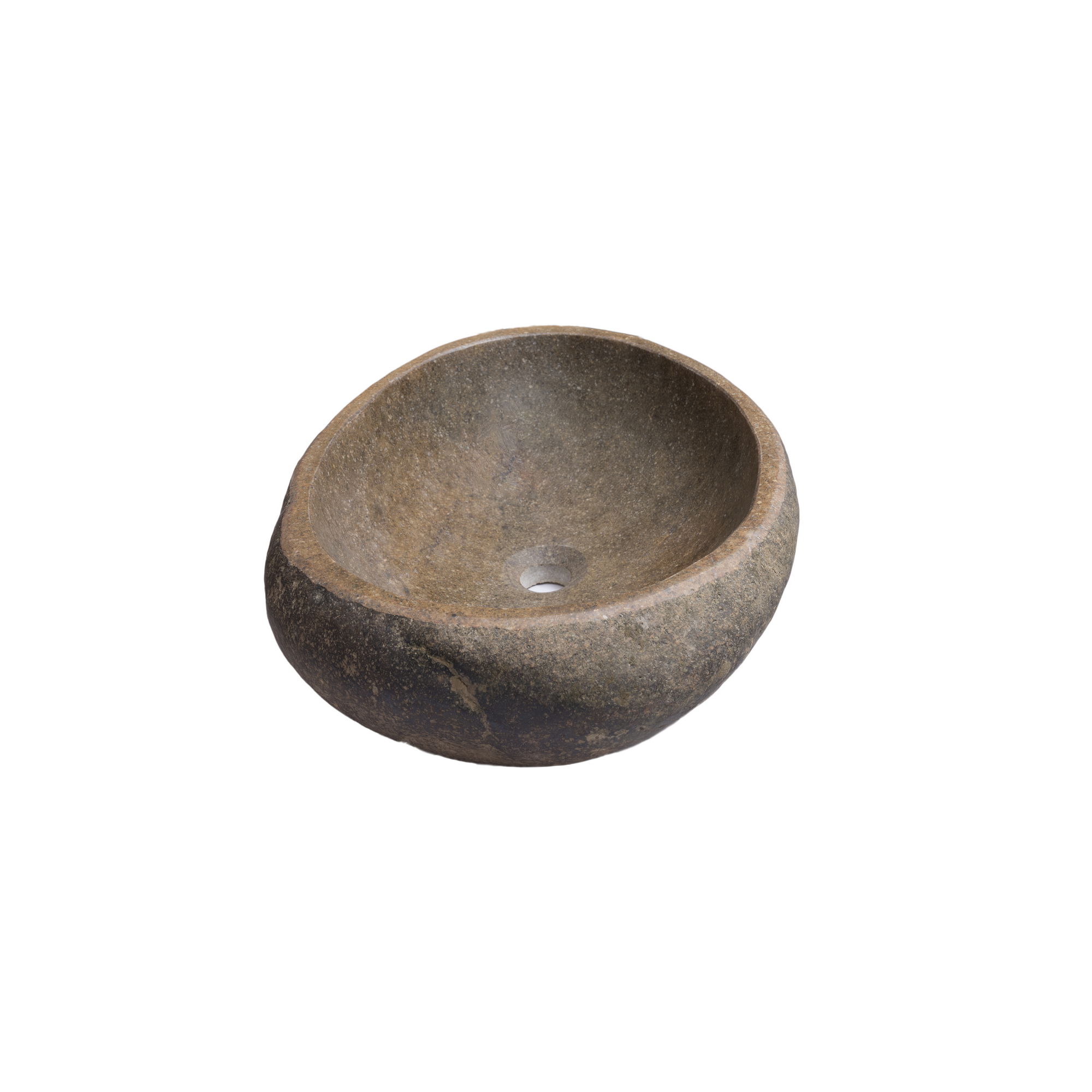 Waschtisch 'Unikat' rund natursteinfarben 45 x 40 x 3,5 cm