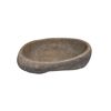Waschtisch 'Unikat' rund natursteinfarben 45 x 40 x 3,5 cm