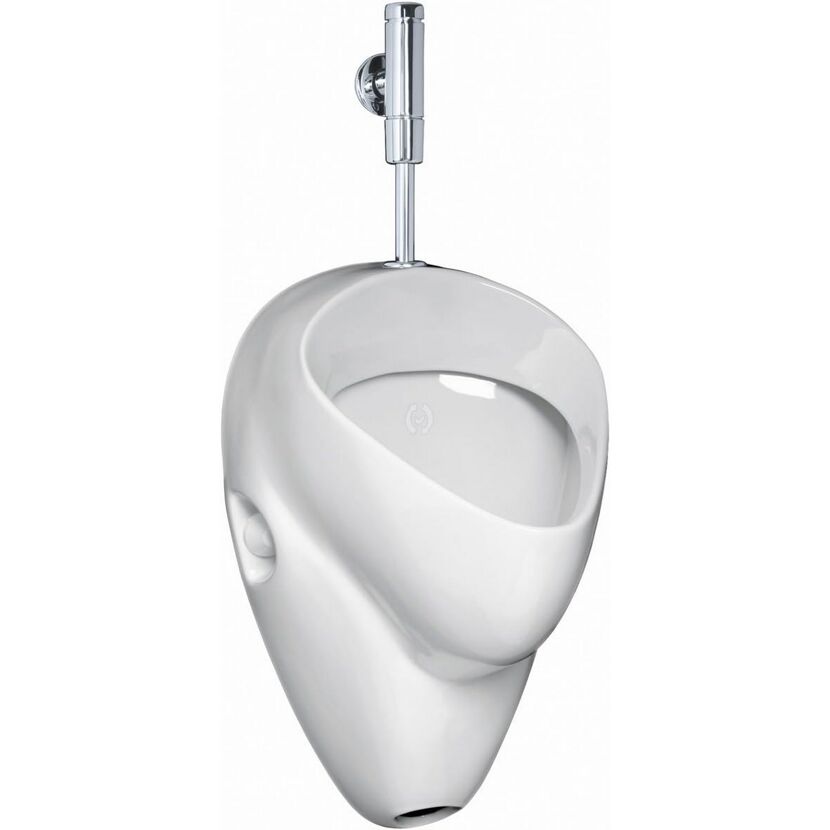 Urinal-Komplettset 'Harmony' mit Druckspüler, ohne WC-Sitz, mit Spülrand