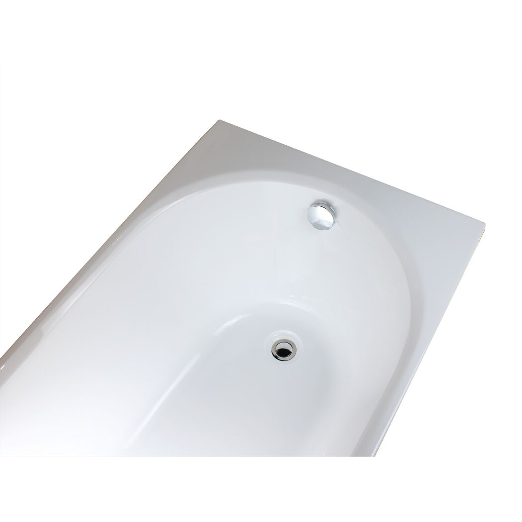 Badewanne Stahl weiß 170 x 75 x 41 cm