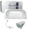 Badewanne Stahl weiß 170 x 75 x 41 cm
