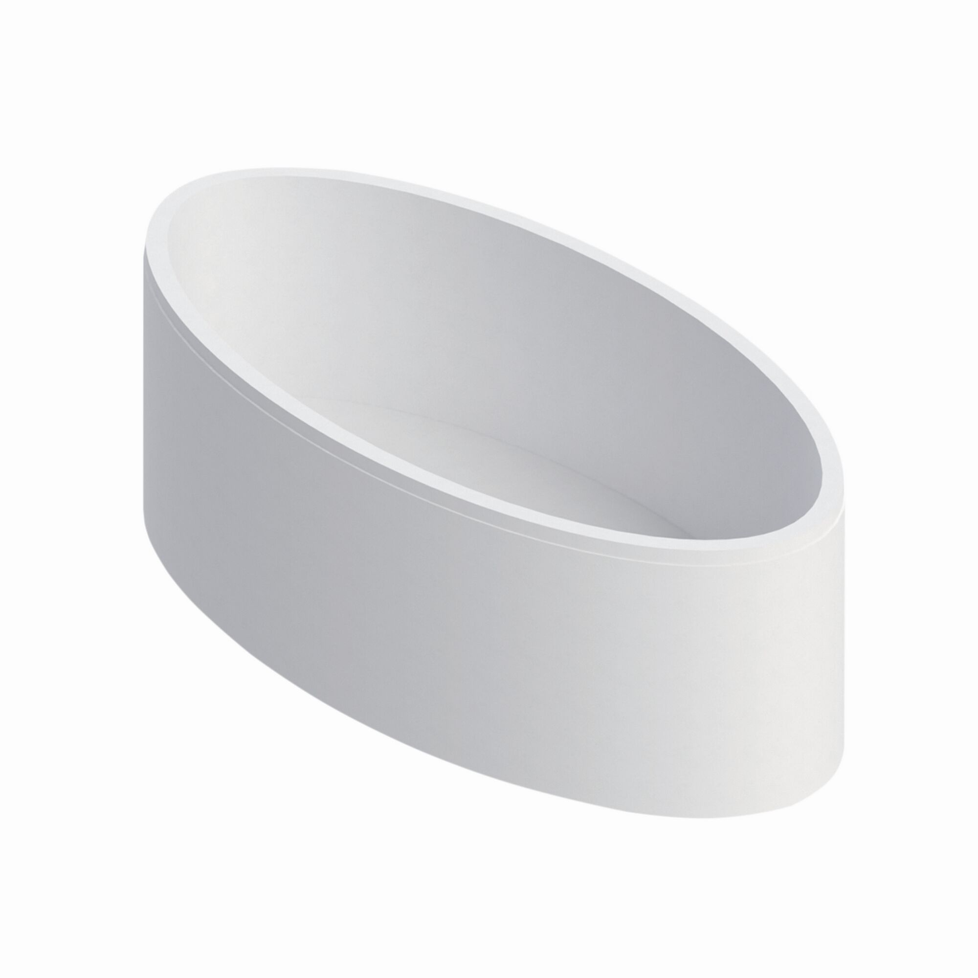 Weiße, ovale Badewanne