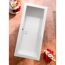 Weiße Badewanne Cubic 170 x 75 cm, Draufsicht